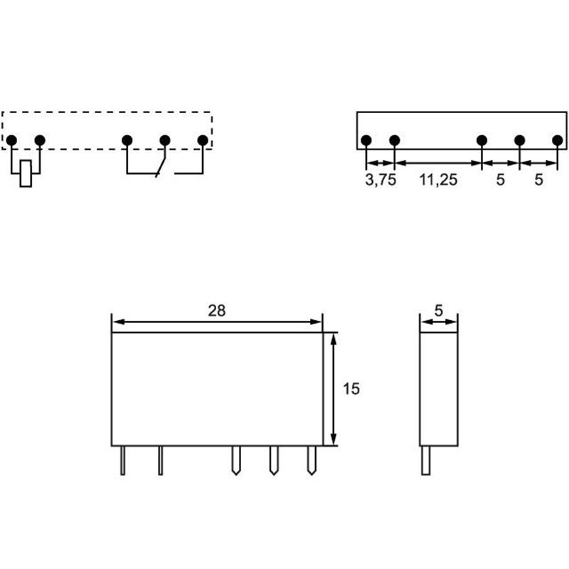 RL261. Relé 12VDC electromecánico C.I.. - Imagen 2
