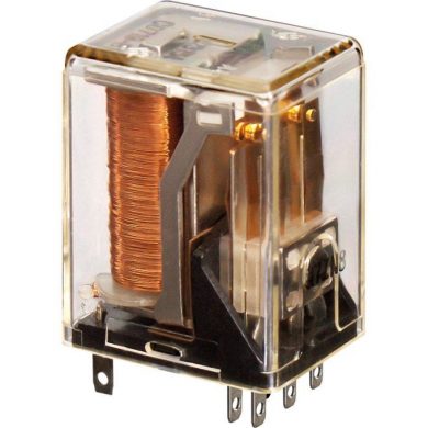 Rele 12VDC industrial 2 Ctos. 1A. RL304