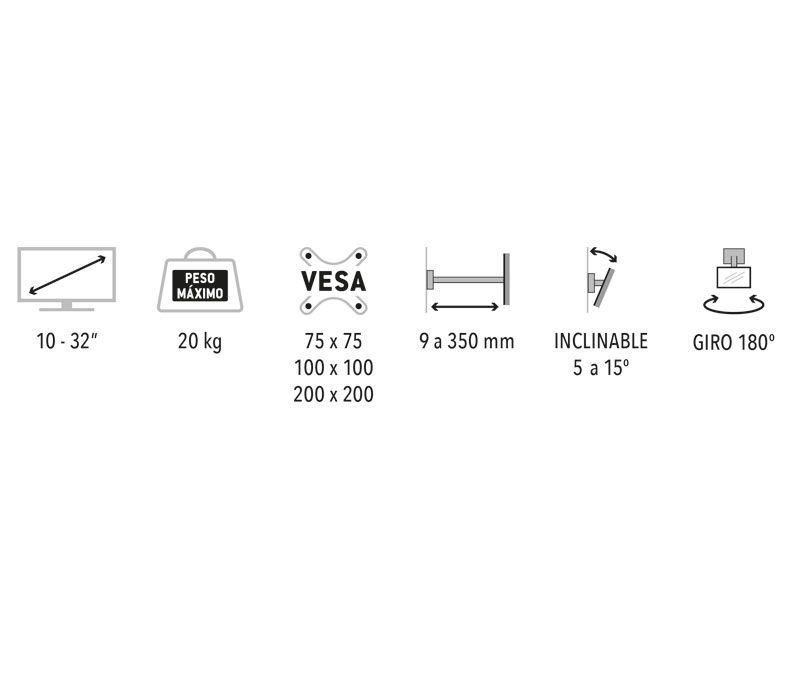 SOP003. Soporte para TV LED/TFT de 10" a 32" - Imagen 3