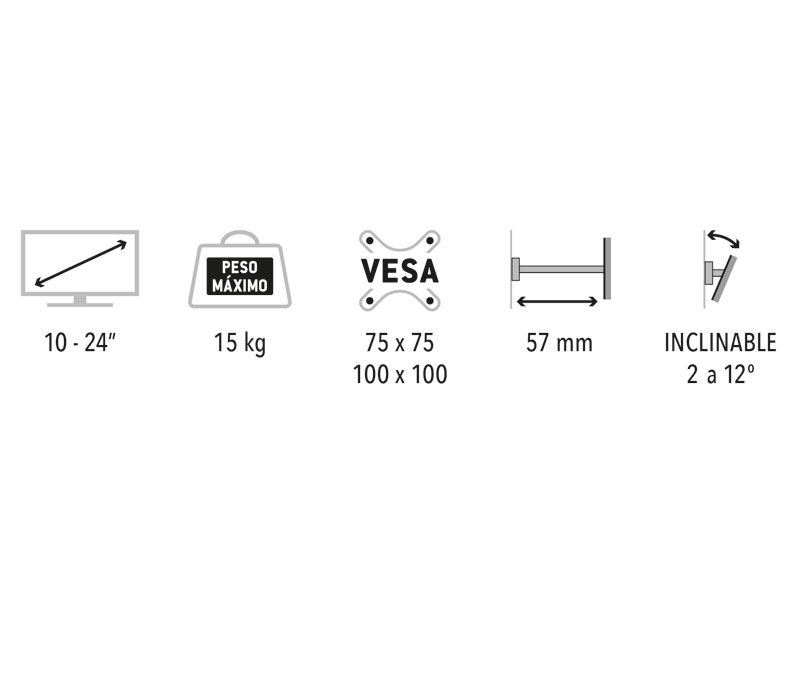 SOP017. Soporte para TV LED/TFT de 10" a 24" - Imagen 3