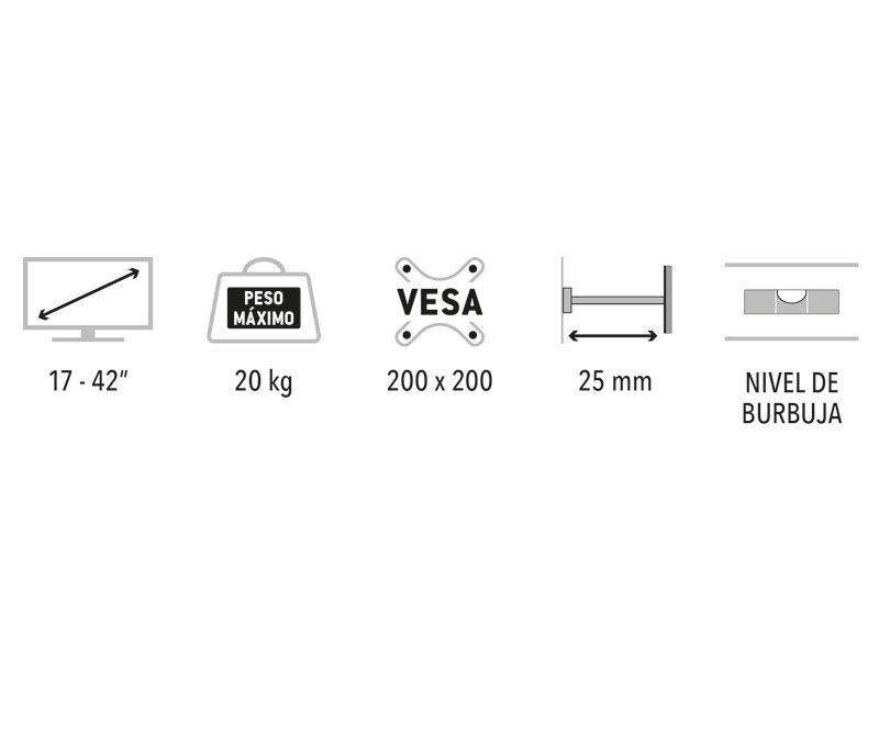 SOP214. Soporte para TV LED/TFT de 17" a 42" - Imagen 3
