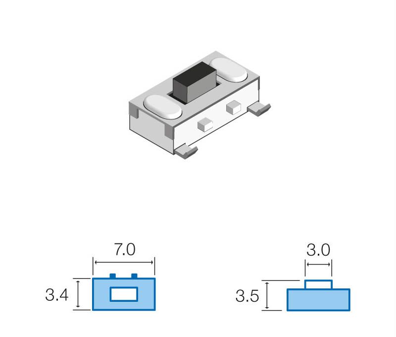 SW029. Pulsador de tacto SMD