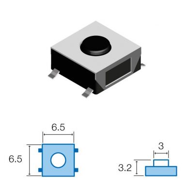 SW044. Pulsador de tacto SMD