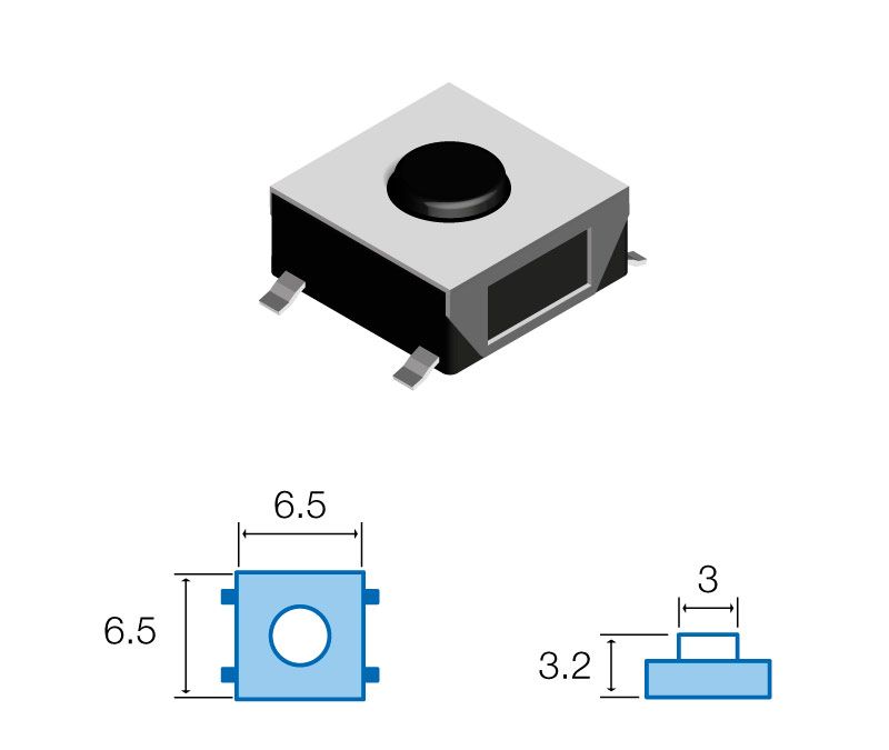 SW044. Pulsador de tacto SMD
