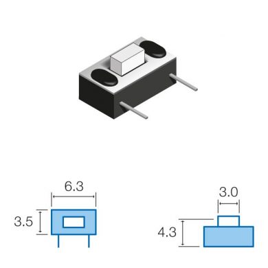 SW045. Pulsador de tacto horizontal