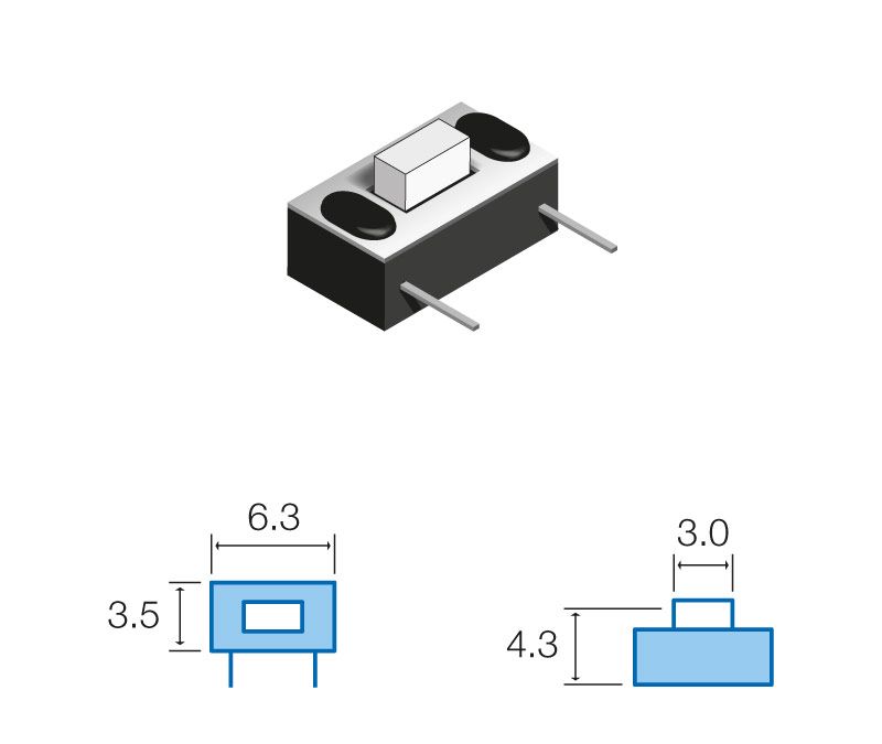 SW045. Pulsador de tacto horizontal