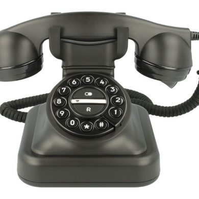 TELF038. Teléfono réplica de diseño retro Graham