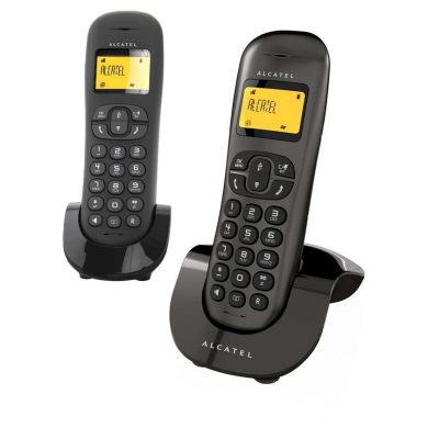 TELF114. Duo teléfonos inalámbricos ALCATEL Negro