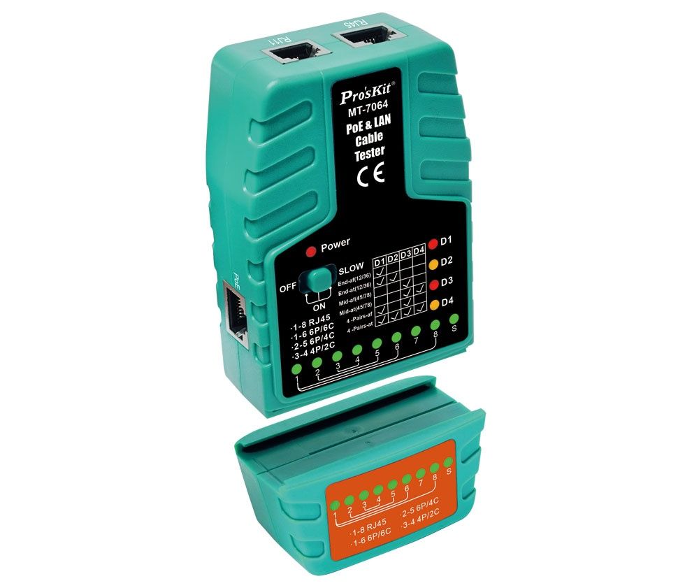 TESMT7064. Tester para reder LAN Ethernet y PoE plus