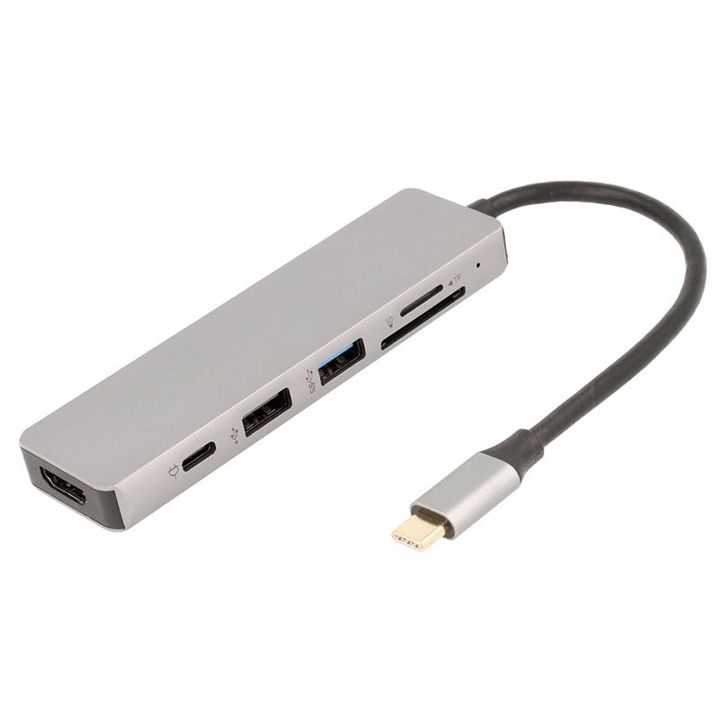 ADAPTADOR 6 EN 1 HUB USB-C A USB