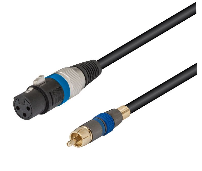 WIR376. Cable XLR hembra a RCA macho 2 metros