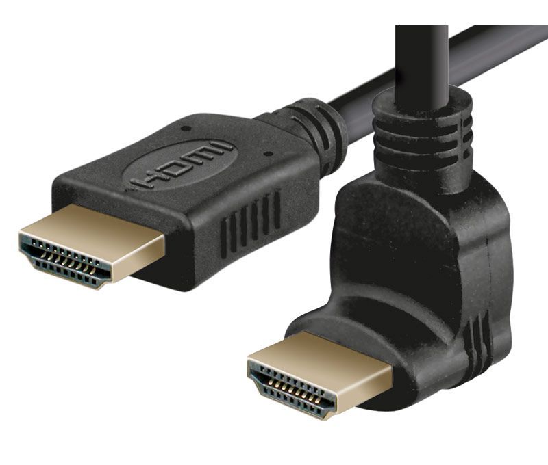 Conexión HDMI macho recto - macho acodado