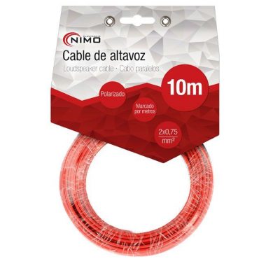 WIR9011-10. Cable altavoz 2x0.75mm Rojo-Negro