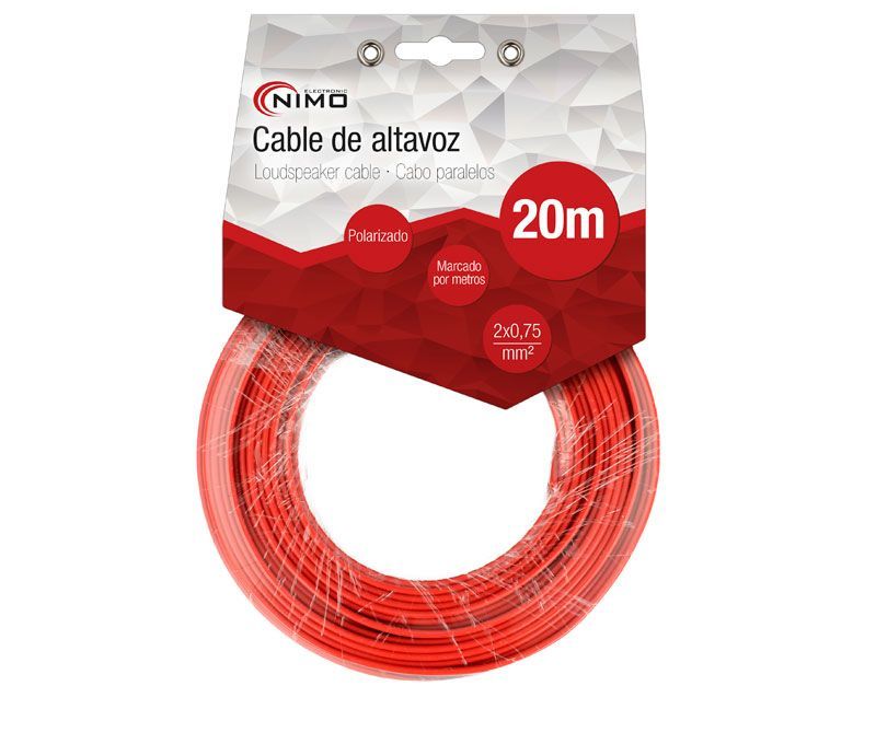 WIR9011-20. Cable altavoz 2x0.75mm Rojo-Negro