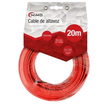 WIR9012-20. Cable altavoz 2x1.0mm Rojo-Negro