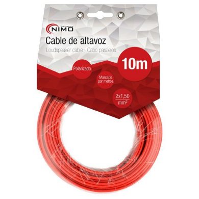 WIR9013-10. Cable altavoz 2x1.5mm Rojo-Negro 10m