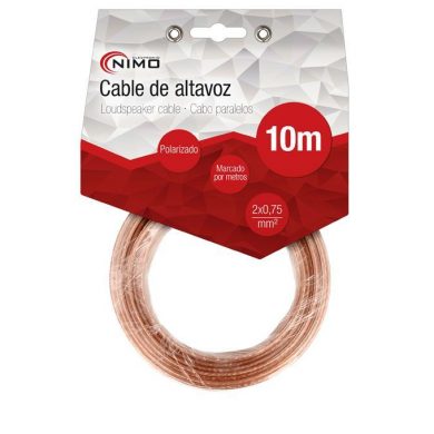 WIR9021-10. Cable altavoz 2x0.75mm transparente
