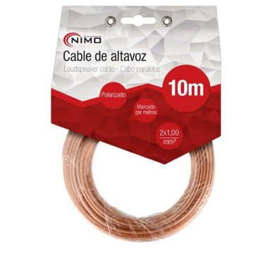 WIR9022-10. Cable altavoz 2x1.0mm transparente