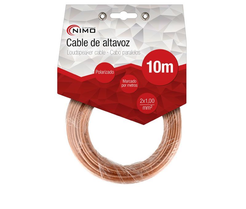WIR9022-10. Cable altavoz 2x1.0mm transparente