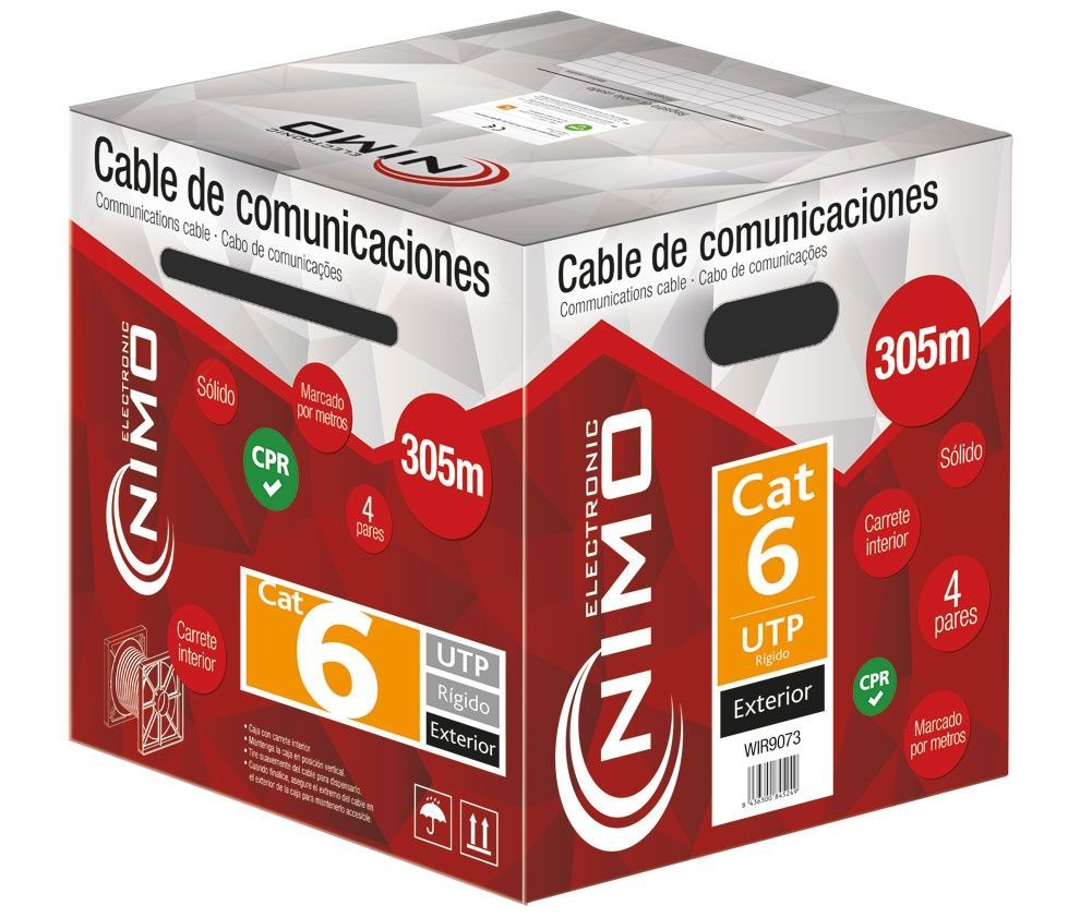 WIR9073. Cable UTP Cat.6 rígido exterior 305m