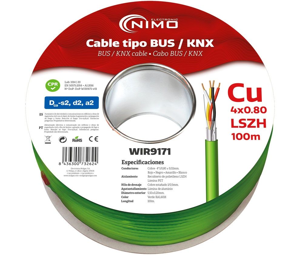 WIR9171. Cable tipo BUS/KNX 2 100m