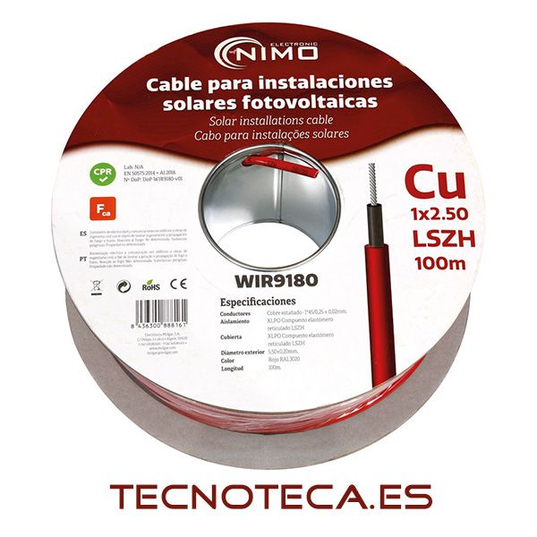 CABLE PARA INSTALACIONES SOLARES