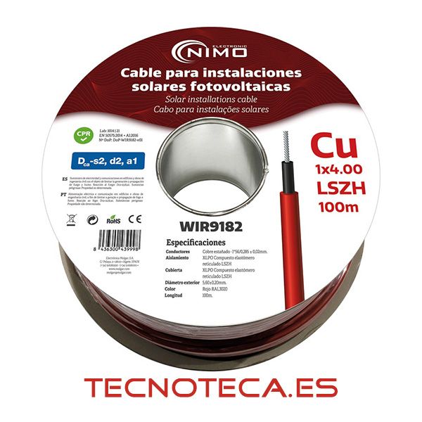 CABLE PARA INSTALACIONES SOLARES