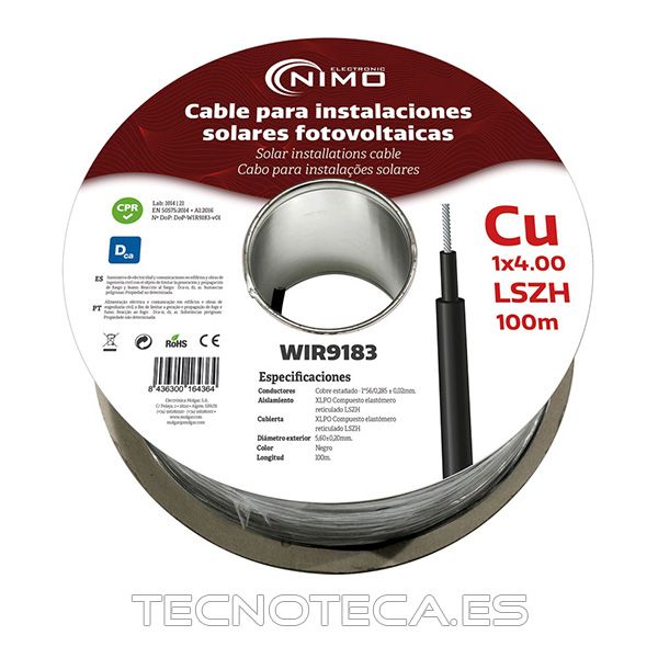 CABLE PARA INSTALACIONES SOLARES