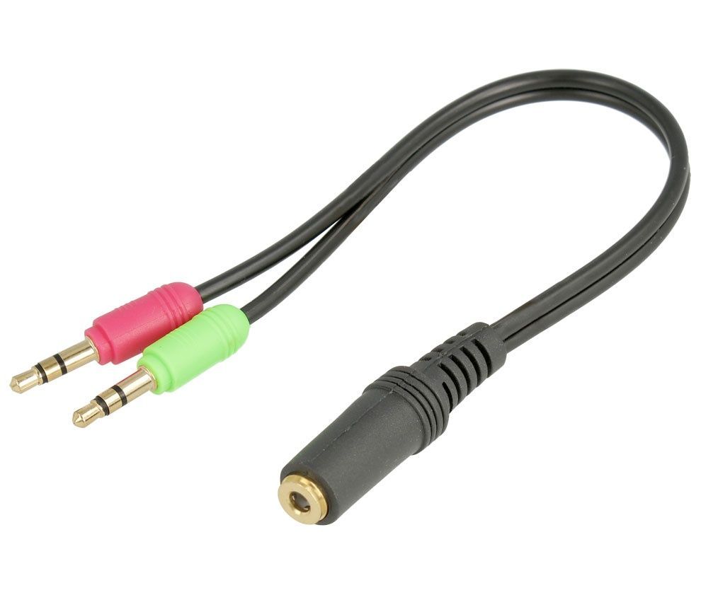 WIR989. Cable Jack 3,5mm H a 2xJack M 0.2m - Imagen 2
